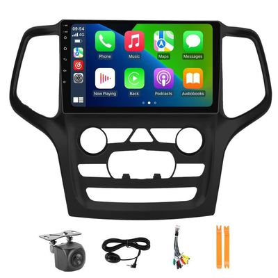 2+32GB 8Core Car Radio for Jeep Grand Cherokee Limited 2014-2017 9" IPS Touch Screen Built-in Car-Play Android Auto/GPS Navigation/SWC/DSP/Rear View(Type A)