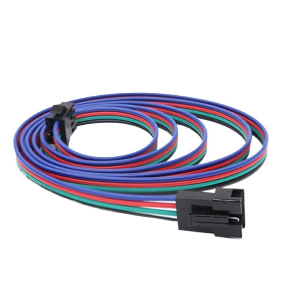 mangxiyis 2PIN 3PIN 4PIN 5PIN Female&Male L*/ED Extend Cable Connector 0.5M/1M/2M 22AWG Wire for 5050 RGB WS2811 WS2812B WS2815 Strip(4PIN,2Meter)