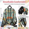 Adornori Floral Flower Plant Large Backpack Set with Lunch Box Lightweight Water Resistant Blooming Flowers Travel Laptop Backpacks Casual Daypacks view 4