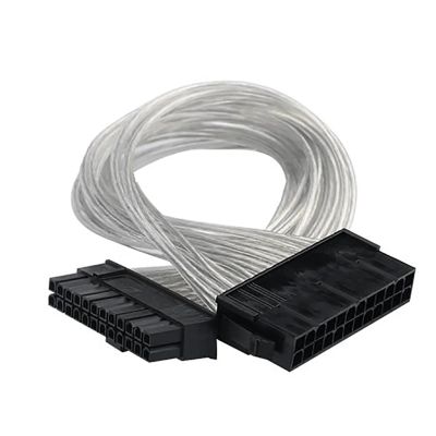 ACGTUY 24 Pin PSU Power Supply Extension Cable 30cm 20+4 pin Tinned Copper Supply Male to Female ATX Mining for PC Computer Adaptor