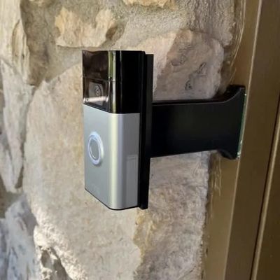 Bracket Mount for Ring Doorbell Multiple Sizes, Offset Doorbell Brick Extension, Get Better View Black (3-1/4")