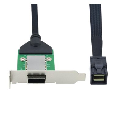 VSVAKHXC S*A*S HD SFF-8088 26P PCBA Female Adapter with Low Profile Bracket to S*A*S SFF-8643 12Gbps External 100-Ohm
