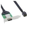VSVAKHXC S*A*S HD SFF-8088 26P PCBA Female Adapter with Low Profile Bracket to S*A*S SFF-8643 12Gbps External 100-Ohm view 2