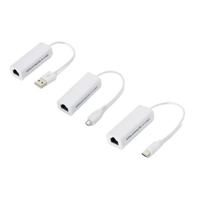 ACGTUY M;ic/ro USB TY>pe C to Network Card LAN Ethernet RJ45 10/100Mbps Internet Cable for an/DRO/id PC Tablet XP Vista Linux(Type C)