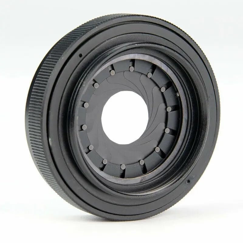 1PCS M42 to M42 Adjustable Aperture 1.5-29mm 1.5-25mm 1.5-26mm Iris Diaphragm Microscope Camera Lens Adapter Ring(Brown)