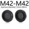 1PCS M42 to M42 Adjustable Aperture 1.5-29mm 1.5-25mm 1.5-26mm Iris Diaphragm Microscope Camera Lens Adapter Ring(Brown) view 2