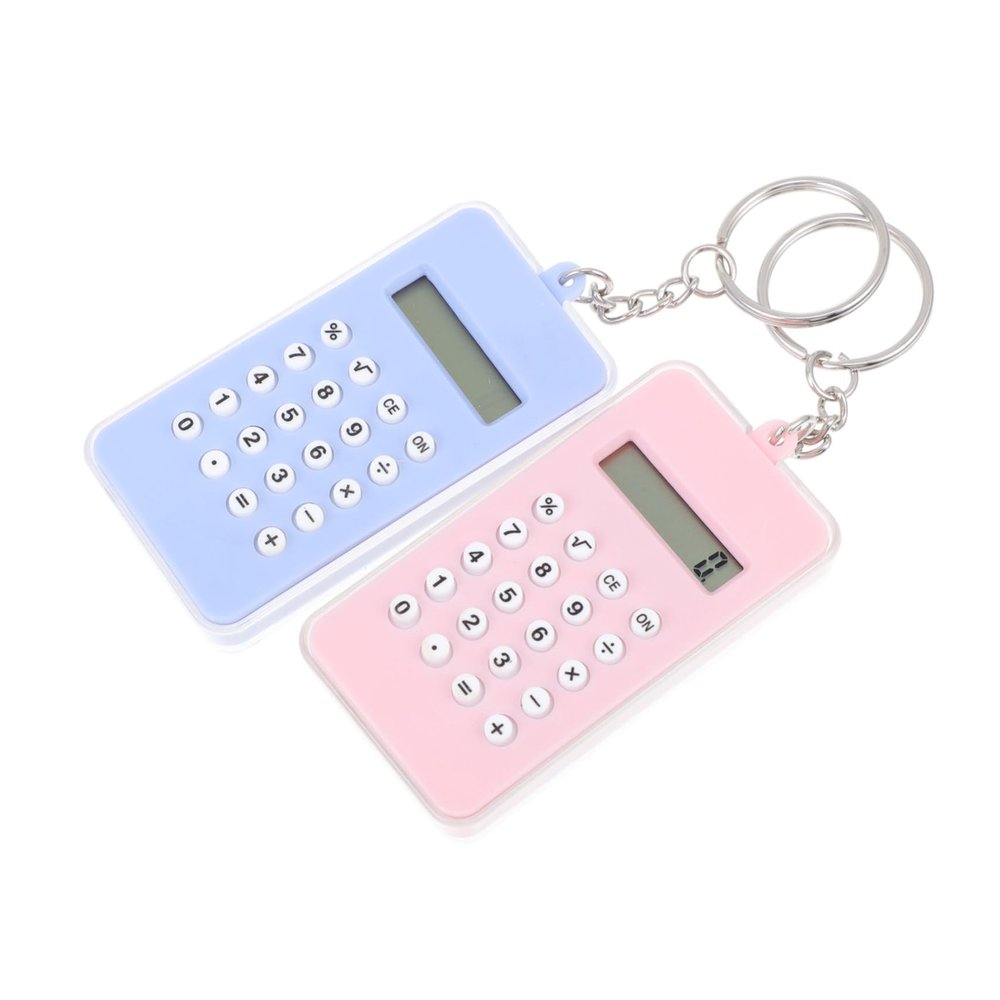 SHINEOFI 2pcs Calculator Pendant Key Chain Pendant Desk Toy Party Favors for Boys and Girls Adorable Calculator Design Multi-Purpose Accessory
