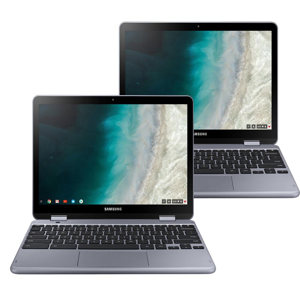 Samsung Chromebook Plus V2 Business 2-in-1 Laptop 12.2" Touchscreen WUXGA Display (Intel Celeron 3965Y, 4GB LPDDR3, 64GB SSD, Active Pen, WiFi 5, Webcam, Bluetooth 4.0, Chrome OS) (2 Pack)