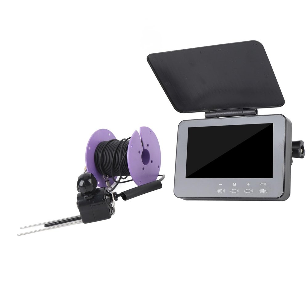 ASHATA Underwater Fishing Camera with Cable, 175 Wide Angle, 4.3 Inch HD 1500cd Brightness, IP67 for Ice/Shore Fishing Aquaculture
