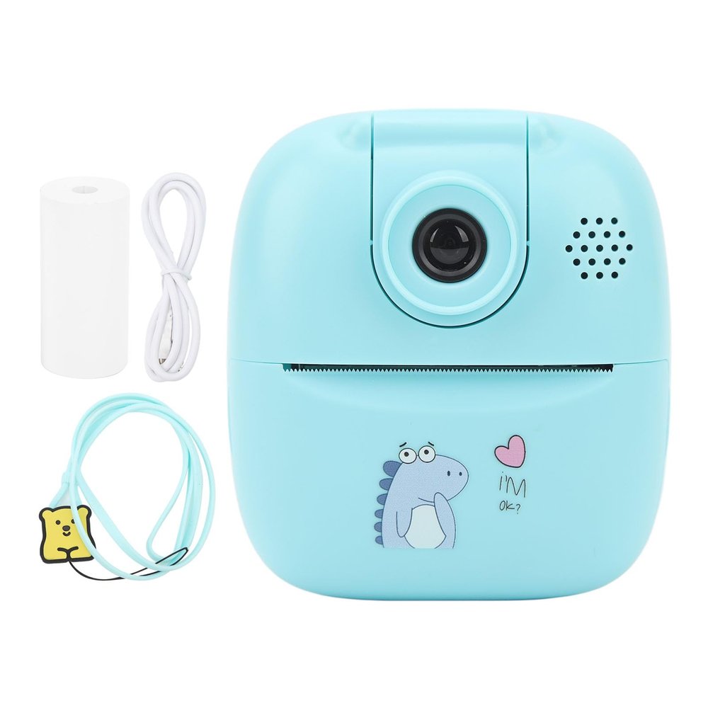 Estink Inkless Sticker Printer, Portable Thermal Printer Sticker Maker Toddler Digital Selfie Camera for Study Graphics, Anatomical Diagrams