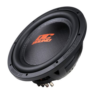 DC Sound DSW2500 12" Shallow-Mount Fiber Glass Subwoofer 2500W DVC 4-Ohm