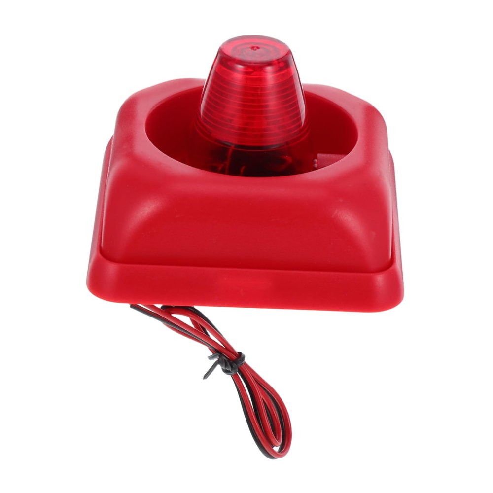ABOOFAN DC12V-24V Security Siren Alarm System with Loud Horn Light Portable Sound and Light Warning Device for Fire Emergencies and Safety Applications