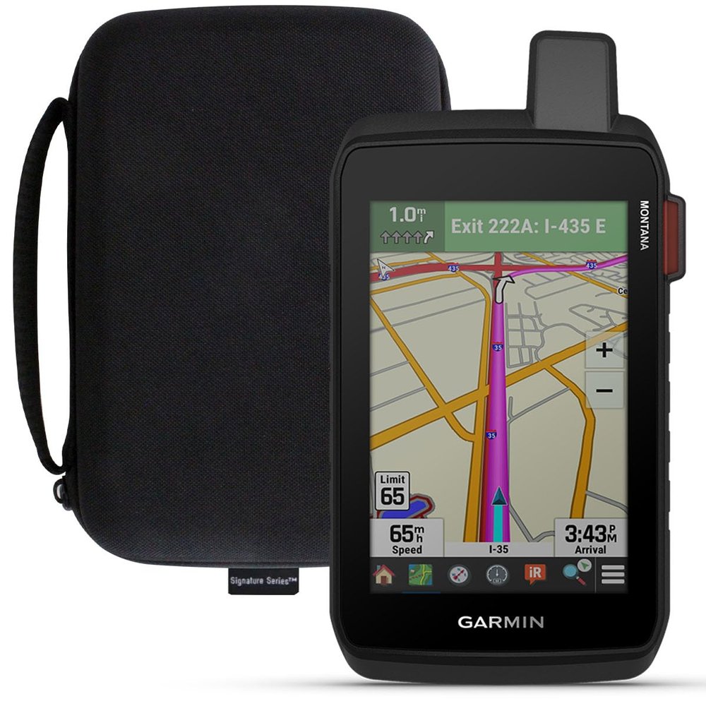 Garmin Montana 710i Rugged GPS Handheld Navigator | inReach for SOS & 2-Way Texting, 5 Touchscreen, Satellite Imagery, Topographical Maps for Roads or Trails | Signature Series Case Bundle
