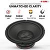 5 CORE 10 Inch Car Woofer Audio Pair 600W Combined 4Ohm Deep Bass Replacement Subwoofer 45-3.5kHZ Frequency Polypropylene Cone 87dB Sensitivity Compon view 2
