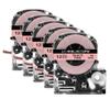 12mm Label Tape (5PK SS12KW) for LW-300/LW-400 & ST12KW/SC12RW/SC12YW/SC12GW(Black on Pink) view 1