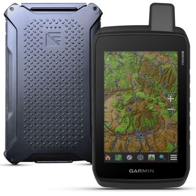 Garmin Montana 710 Rugged GPS Handheld Navigator | Large 5-inch Glove-Friendly Touchscreen, Satellite Imagery, Mapping for Routing on Roads/Trails | with Dark Energy Poseidon Pro, Black