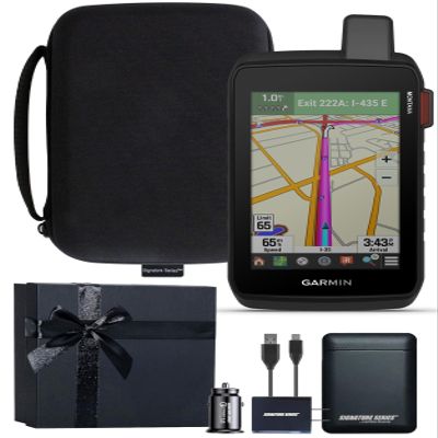 Garmin Montana 710i Rugged GPS Handheld Navigator | inReach for SOS & 2-Way Texting, 5 Touchscreen, Satellite Imagery, Topographical Maps for Roads or Trails | Signature Series Gift Bundle
