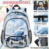 Adornori Airplanes Printed Large Backpack Set with Lunch Box Lightweight Water Resistant Travel Laptop Backpacks Casual Daypacks view 2