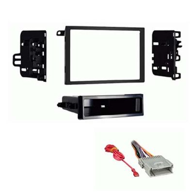 Single and Double DIN Car Stereo Radio Install Kit Package Compatible with for Toyota Matrix 2003 & 2004 Without Factory Amplifier