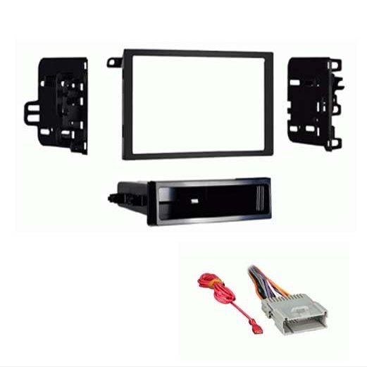 Single and Double DIN Car Stereo Radio Install Kit Package Compatible with for Toyota Matrix 2003 & 2004 Without Factory Amplifier