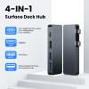 Surface pro X/9/10/11 HDMI Docking Station with USB C Thunderbolt 4(8K Display+40Gbps Data+100W PD), Dual USB 3.0 and 4K@60Hz Dispplay Ports, USB c Thunderbolt 4 Travel Dock Portable to Carry view 2