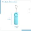3 Personal Protection Alarm Keychains, 130 Db Siren, Led Light Feature, Abs Material for Longevity, Portable Security Tool, Blue view 2