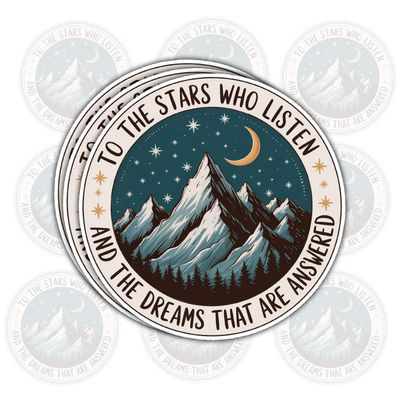 3 Pcs The Stars Who Listen Sticker Gifts for Book Lovers, Fantasy Romance Readers, Dreamers, Night Sky Admirers, Romantasy Fans, Astrological Souls, Moonlight Aesthetic Seekers 3"x3" (2)
