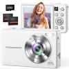 Digital Camera, 4K 64MP Cameras for Photography, Point and Shoot Digital Camera with Auto Focus, Dual Camera, Flash, 16X Zoom, Anti Shake, 32GB Card, Compact Vlogging Camera for Teens, Adults view 1