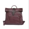 VANSI Soft Leather Men Women Laptop Backpack School College Office (Chocolate Brown) view 2