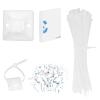 100Pack Self Adhesive Wire Clips Cable Zip Tie Mounts 1" Stick Pads Multi-Purpose Wire Tie Mount Base Holders with 6 Inch Zip Ties for Wire Management (White) view 1