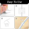 100Pack Self Adhesive Wire Clips Cable Zip Tie Mounts 1" Stick Pads Multi-Purpose Wire Tie Mount Base Holders with 6 Inch Zip Ties for Wire Management (White) view 3