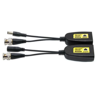 2PCS BNC RJ45 DC5.5/2.1 Twisted Pair Transmitter 3-Level Thunder-Proof Protection for AHD CVI TVI CVBS Security Camera