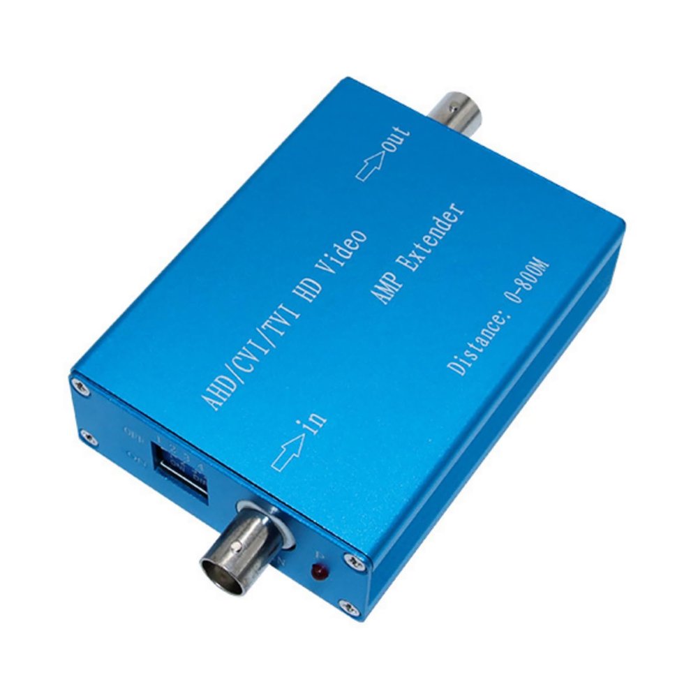 DC12V 1A Coaxial Cable Analog AHD CVI TVI Video Amplifier AMP Extender HD 1080P Max 800M Transmission for CCTV Camera