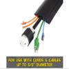 LB 3-Channel Wire Hider, Cord Protector and Cable Organizer for Industrial Cable Management, 4.5 in. X 5 ft., Black, 6500-5C view 3