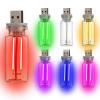 7 Pieces USB LED Car Interior Atmosphere Lamps,Plug-in USB Automotive Light,Retro Car Lamps Plug-in Glass Bottle Night LED Light view 2