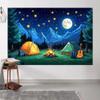 10x8FT Forest Scene Camping Backdrop Camp Bonfire Mountain Tent Photography Background Camping Campfire Adventure Theme Party Decorations Backdrop Banner Photo Booth Props view 4