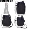 NICENEEDED 3 PCS S M L Camera Lens Pouch with Drawstring and Rotating Clamp, Highly Elastic Neoprene Replacement Lens Bag Hold Lenses up to 7-15 cm view 2