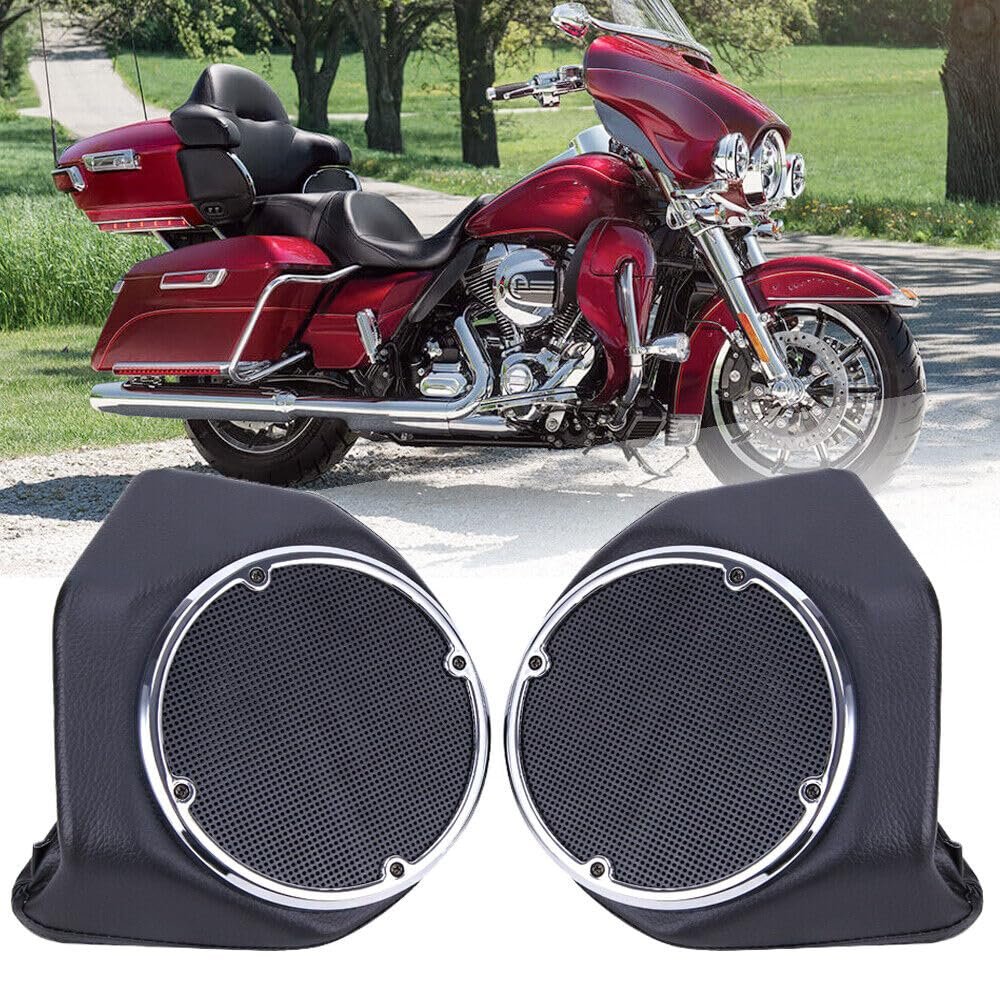 for King Trunk 6.5'' Rear Speaker Pods Fits For Harley Tour Pak Electra Glide 14-23