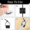 100Pack Self Adhesive Wire Clips Cable Zip Tie Mounts 3/4" Stick Pads Multi-Purpose Wire Tie Mount Base Holders with 6 Inch Zip Ties for Wire Management (Black) view 3
