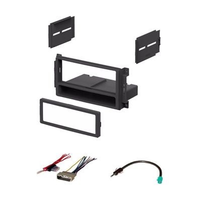 AMMOPCWTPC Single Din Dash Kit for VW,for Ram,for Mitsubishi,for Jeep,for Dodge,for Chrysler Stereo Install w/Harness and