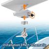 High Strength Stainless Steel Marine-Grade Adjustable Rail Mount for Starlink Mini Antenna, Specialized Perfect for Installation on Boats, Yachts, Sailboats, Eifagur view 4