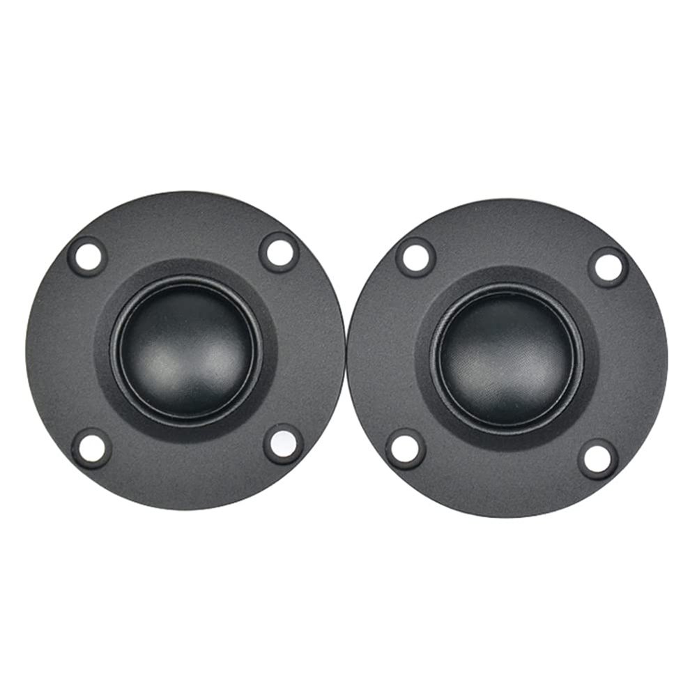 AYQEBNC 2Pcs Tweeter 1.5Inch 6Ohm 30W Dome Silk Film Tweeter HiFi Treble Speaker Audio Loudspeaker with Heatsink Black 500097321