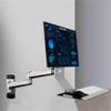 XRXwuf689 Monitor Arm Swivel Head Black Non-Foldable Monitor Stand with Plain Keyboard Tray Monitor Mount Arm view 3