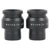 2PCS WF10X/24MM Stereo Microscope Eyepiece 10X High Eye Point Eyepiece Large Field of View Adjustable Mounting Size 30MM(Brown) view 1