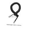 4pcs Coiled Telephone Cord Flexible Spiral Wire for Home Office Use Durable Material Compatible with Line Phones Communication Devices Tangle Design view 2