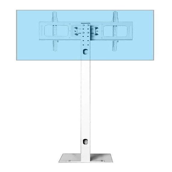 Universal Adjustable Floor TV Stand for 32-70 Inch TVs, Tilt & Swivel Mount with Cable Management, White