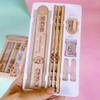 Wiywef 2sets Capybara Stationery Set Cute Stationery Set Include Capybara Pencil, Sharpener, Folding Ruler, Eraser, Pen Cap, for Students Stationery Supply view 3