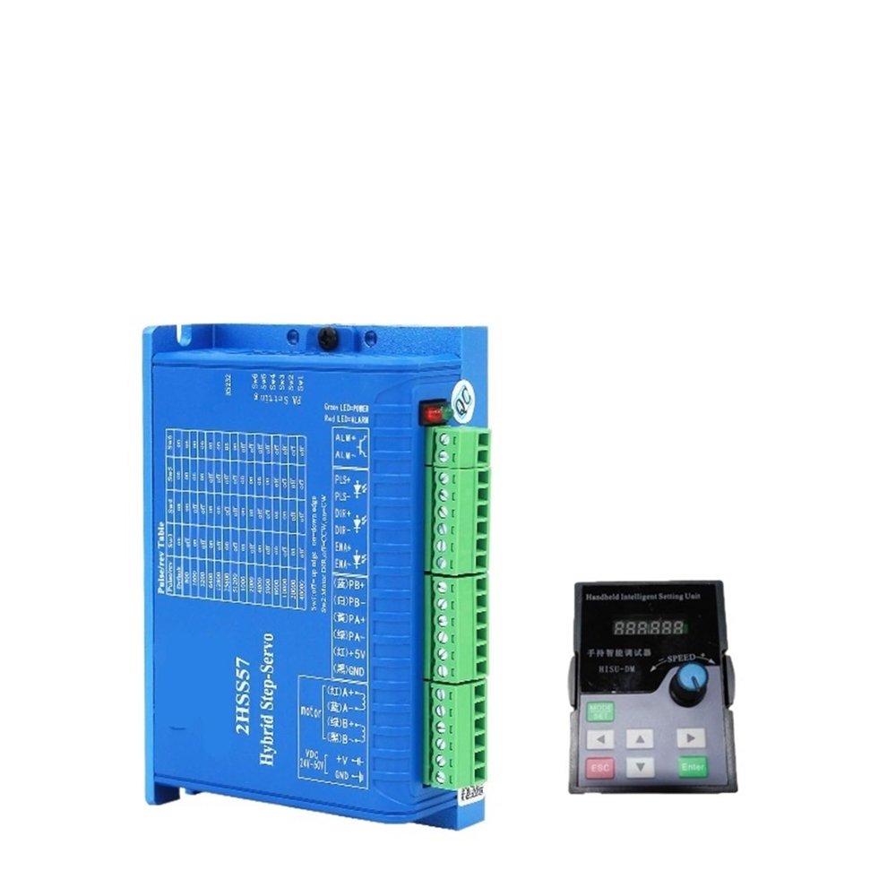 1pcs Closed Loop Stepper Motor Driver, 2HSS57-A 60VDC, HISU Smart Tunner Kits, 23 57mm Encoder Motor for Computerized Numerical Control Milling Machine(60V)
