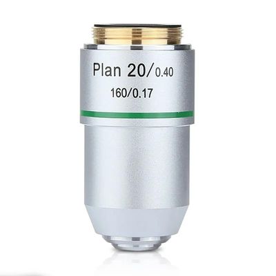 1pc 195 Plan Achromatic Objective Lens 4X 10X 20X 40X 60X 100X Biological Microscope RMS Thread 160/0.17 195mm(20X)