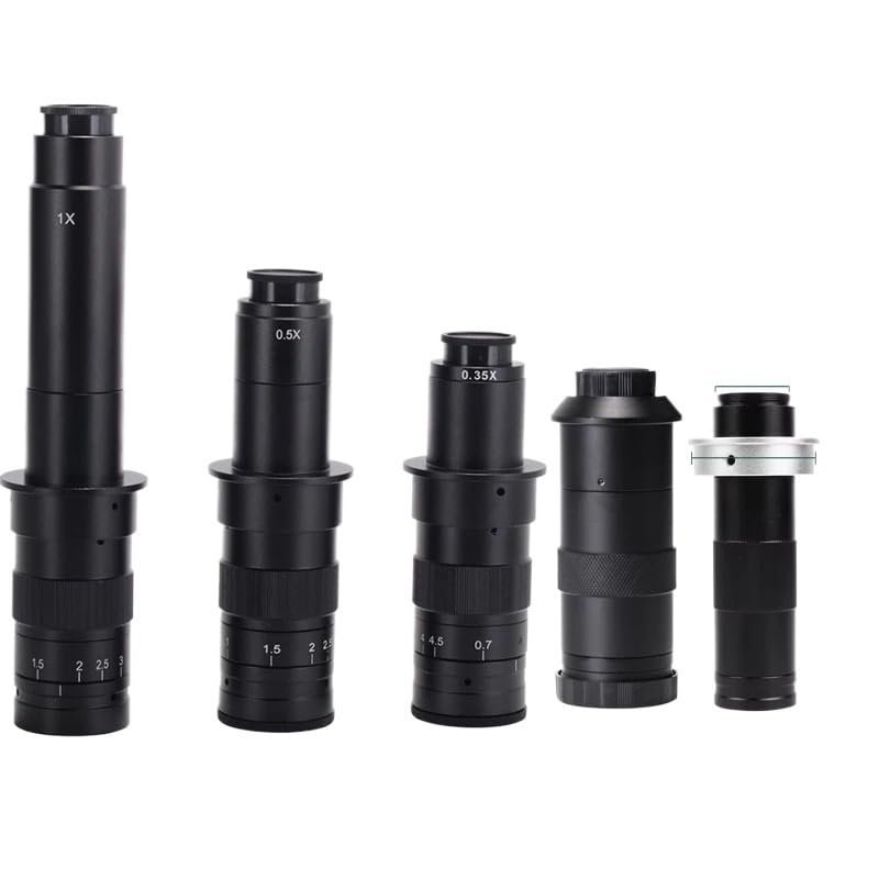 1pc 100X 130X 180X 200X 300X Video Microscope Camera Objective Lens Adjustable Zoom Lens Accessories C-Mount(180X)